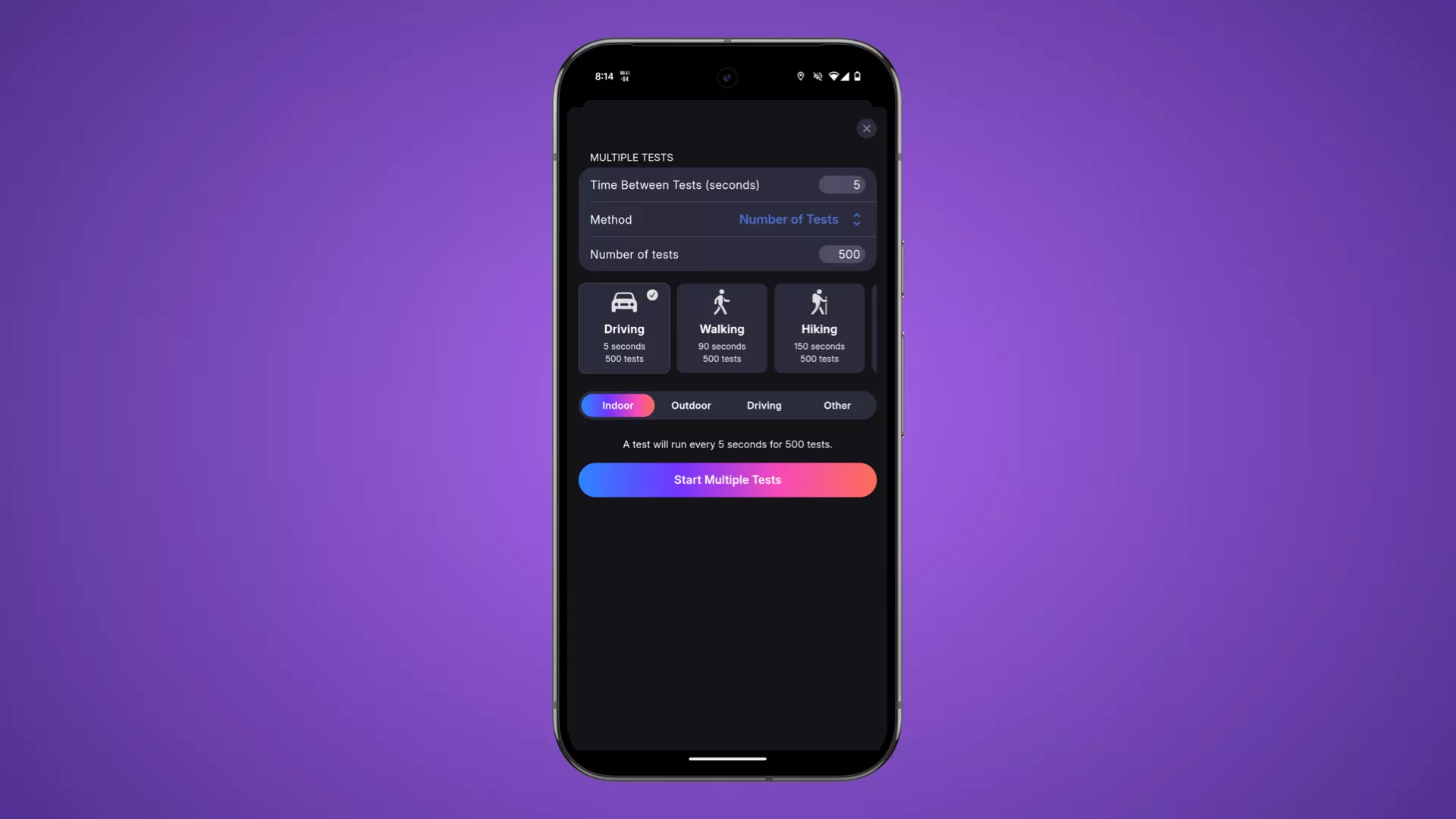 Run multiple speed tests in the new Coverage Map app